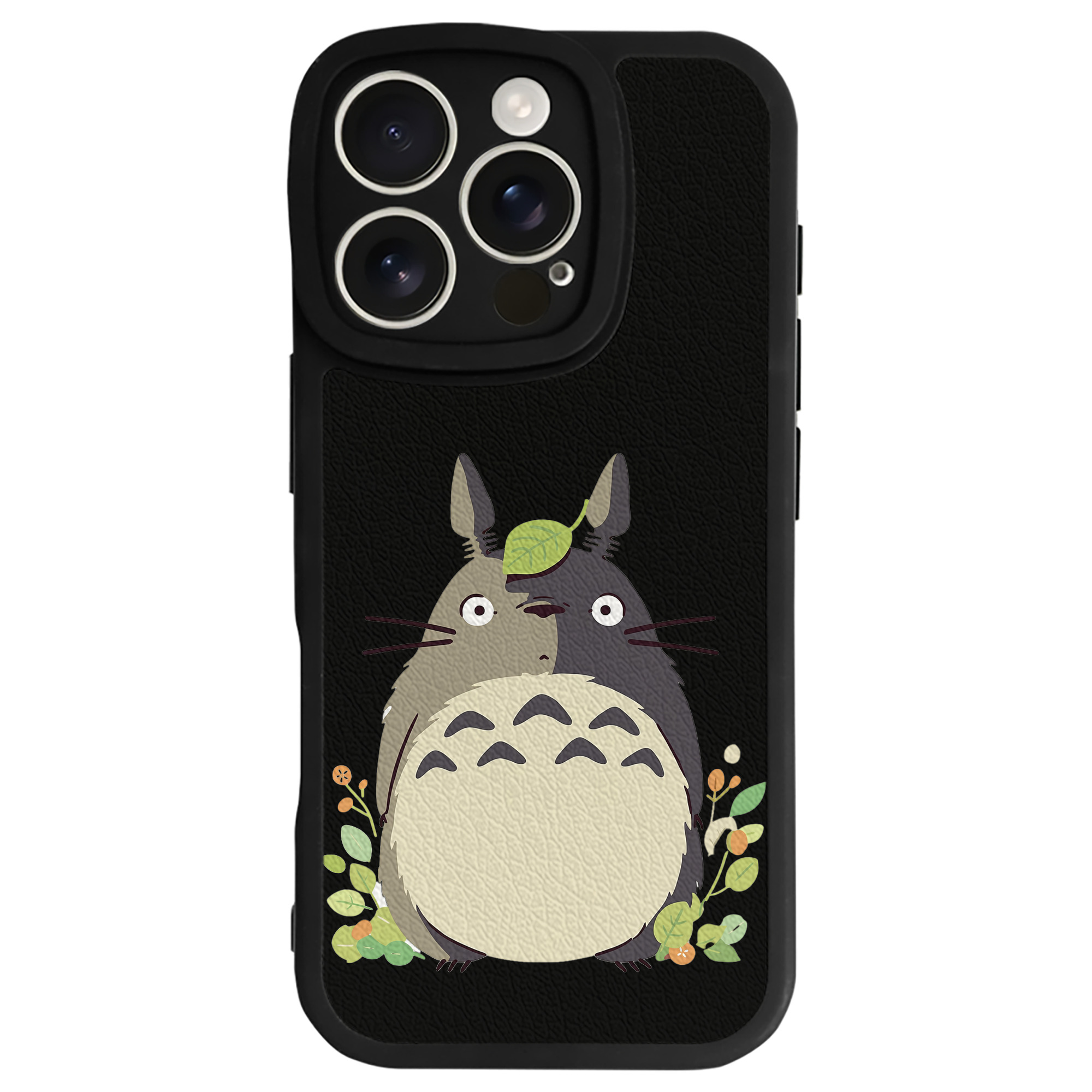 （画像用） となりのトトロ 草壁メイ 草壁サツキ My Neighbor Totoro Satsuki Kusakabe Mei Kusakabe 【iPhone 16シリーズ対応】シリコンスマホケース（レザー調） 材質：シリコン